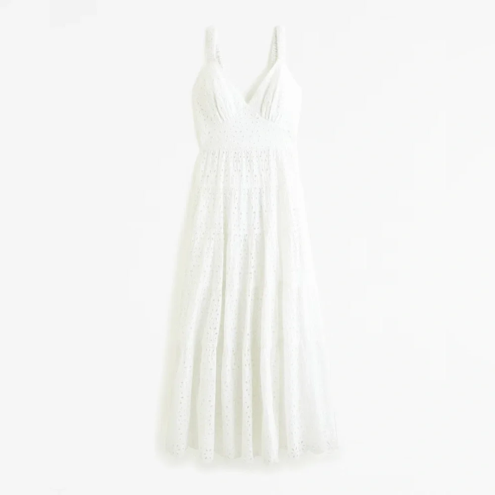 Abercrombie & Fitch White Eyelet Maxi Dress